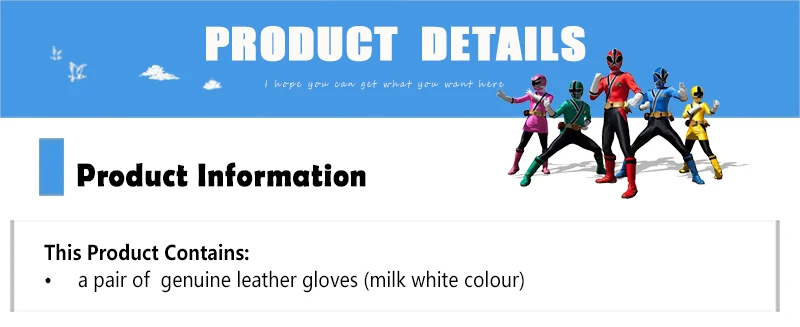 Super-Sentai's-Genuine-Leather-Gloves-Milk-White-Colour-Masked-Rider-Gloves-one-size-only-UncleHulk-11