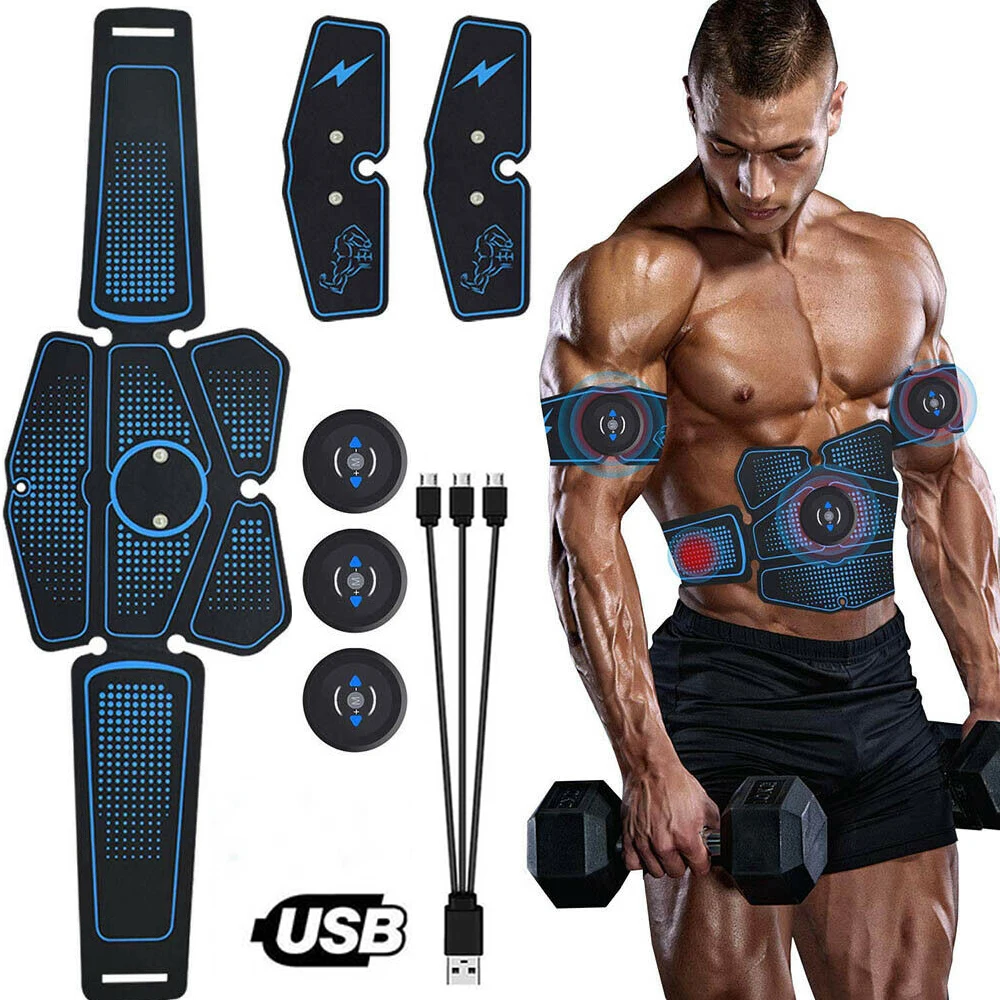 Electric EMS Abdominal Muscle Stimulator Slimming ABS Fitness Equipment Unisex Trainer Exercise Body Training Massager | Красота и