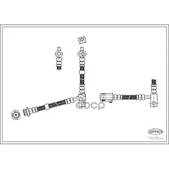 Тормозной Шланг Передний L(490mm) Corteco 19033544 Corteco арт. 19033544