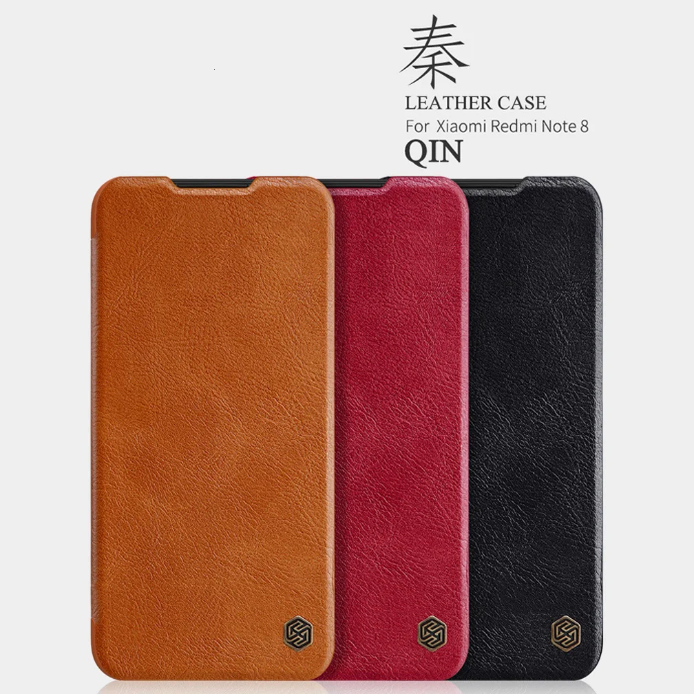 Для Xiaomi Redmi Note 8 Pro/Note 8T чехол NILLKIN QIN классический флип-чехол из искусственной кожи винтажный флип-чехол с отделением для карт