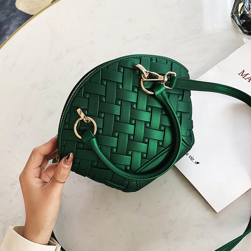 

Fashion Weaving Diamond Lattice Shell Women Multipurpose Big Handle Messenger Bags Ladies High Quality Pu Leather Shoulder Bags