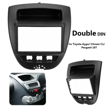 

2 Din Car Stereo Radio Fascia Panel Plate Frame CD Panel Dashboard Audio Frame for Toyota Aygo Citroen C1 Peugeot 107 2005 - 2