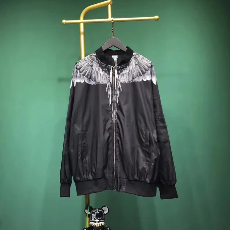 

MARCELO BURLON Jackets Men Women 19SS MARCELO BURLON Jacket County Of Milan Feathers Wings Print MB Outerwear Coats