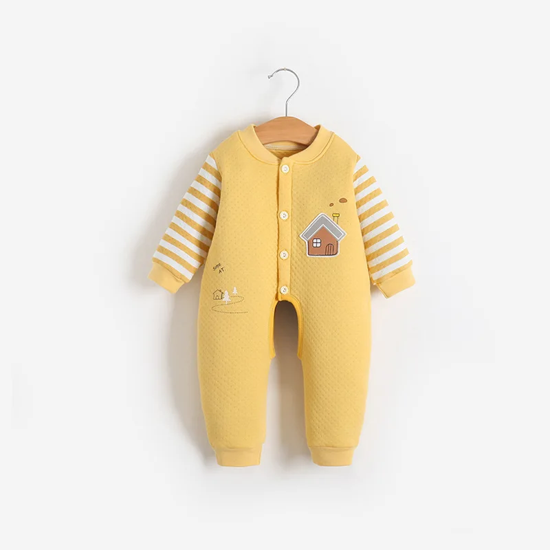 

Newborn onesie baby girl cotton clothing long-sleeved baby Ha clothing men autumn winter warm pajamas winter clothing