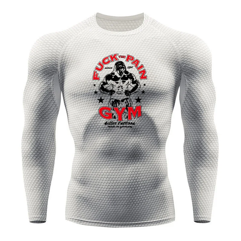 Спортивная мужская футболка для бега Gorilla, спортивная одежда со змеей, топ для фитнеса, Рашгард, одежда для футбола, быстросохнущая спортивная мужская рубашка - Цвет: zj-20