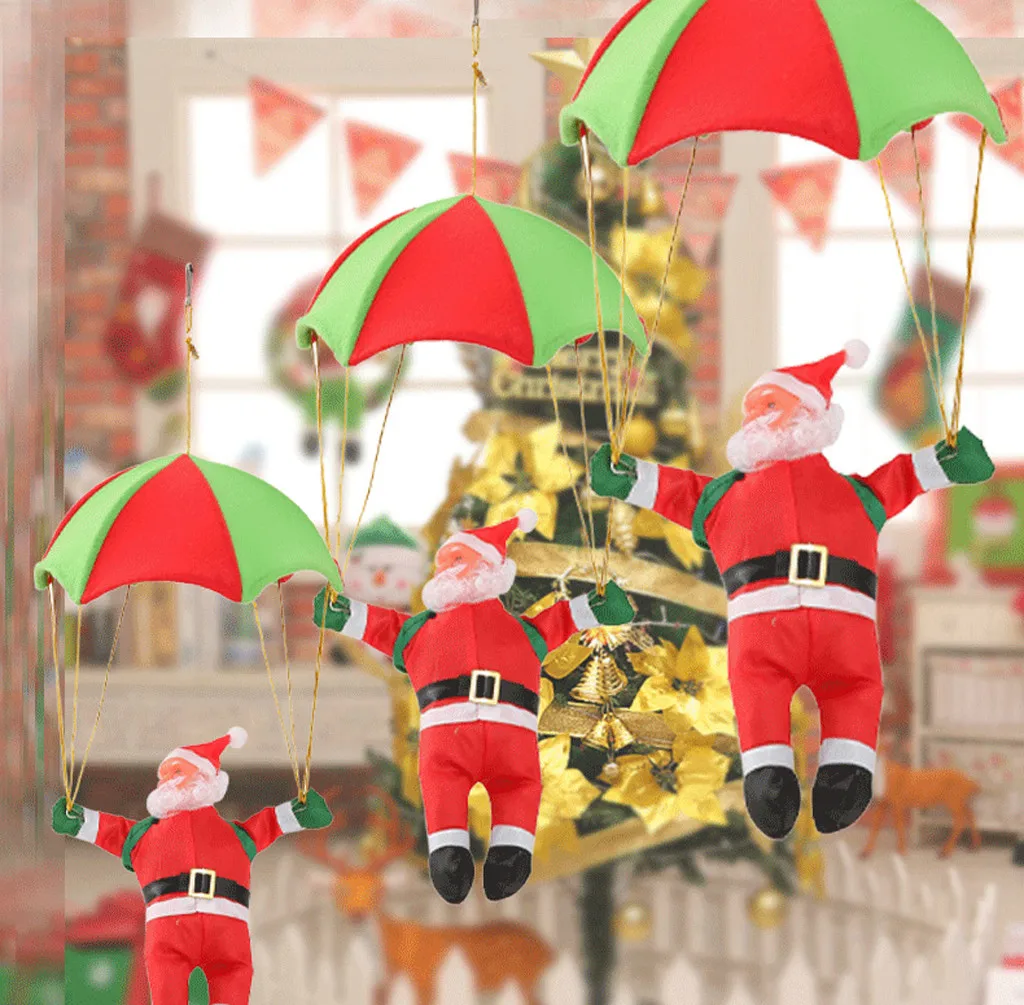 1 шт. 25 см рождественские украшения Санта Клаус альпинистская лестничная веревка парашютные куклы Рождественская елка Висячие Детские игрушки новинка