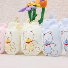 1 пара милых детских нескользящих рукавиц, мягкие варежки на веревке для новорожденных, детские перчатки, детские перчатки, перчатки, варежки для детей