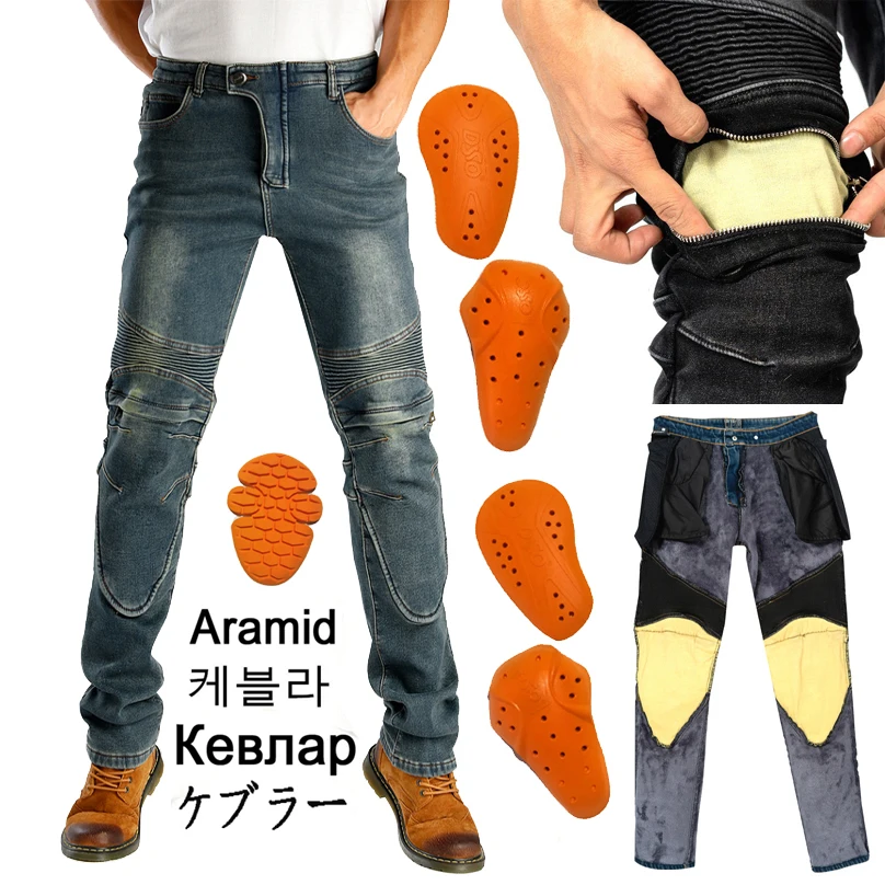 Aramid Motorcycle Jeans Windproof Plus 