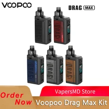 VOOPOO – vaporisateur de cigarettes électroniques Drag Max, Kit avec boîte de 177W et réservoir de 4.5ml Pnp MTL, bobines PnP VS Drag X/Gen S