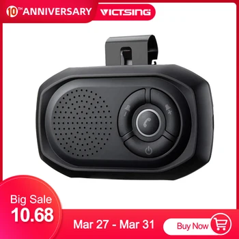 

VicTsing Bluetooth Handsfree Car Kit Speaker Built-In Sun Breaker Bluetooth Car Kit with Clip Holder for iPhone