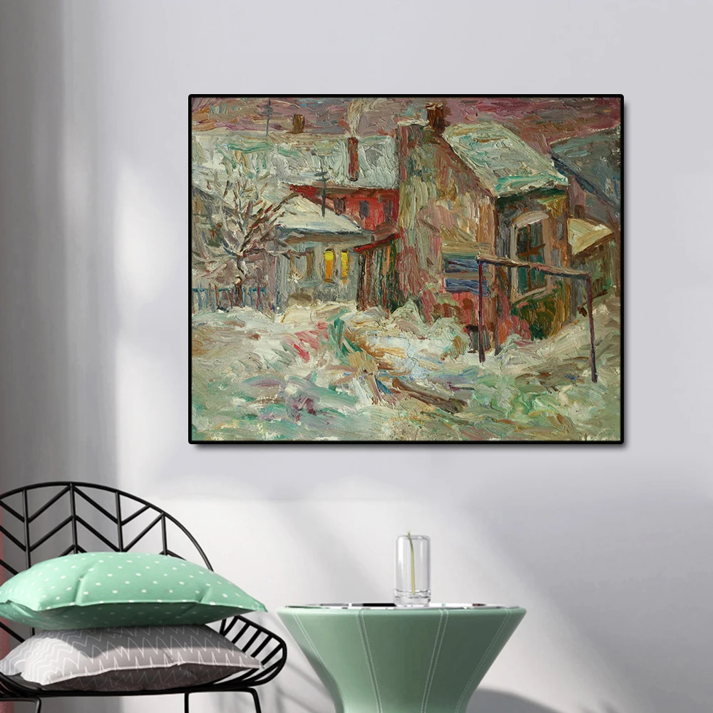 

Cassisy Canvas Art Oil Painting Village & farmhouse Countryside Poster Picture Wall Decor Modern Home Decoration For Living Room