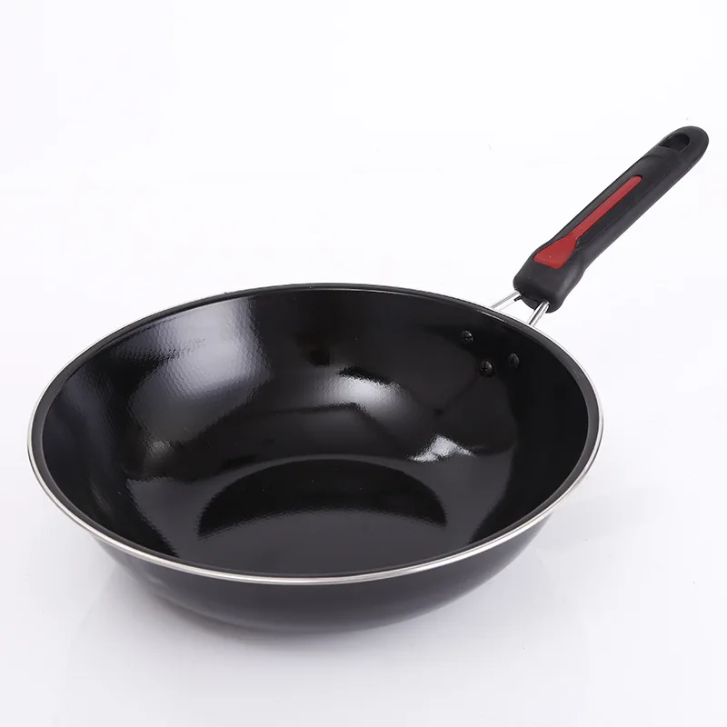 

Porcelain Enamels Wok Non-Paintcoat Iron Pot Electromagnetic Furnace General Southeast Asia Hot Sales-Promotional Gift Wholesale