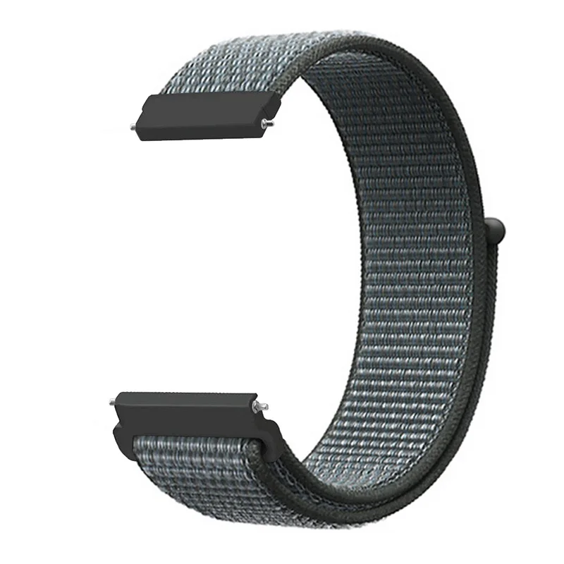 Storm Gray 20 мм 22 мм часы нейлоновый ремешок для Huami Amazfit BipSport петля ремешок для Huami Amazfit GtR 47 мм 42 мм ремешок/Stratos/Pace - Цвет ремешка: Storm Gray