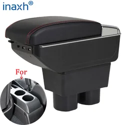 Reposabrazos para coche Nissan Tiida, reposabrazos para Nissan Sylphy Versa Tiida, compartimento de reposabrazos para coche, piezas de cuero PU, caja de almacenamiento, 2007 2017