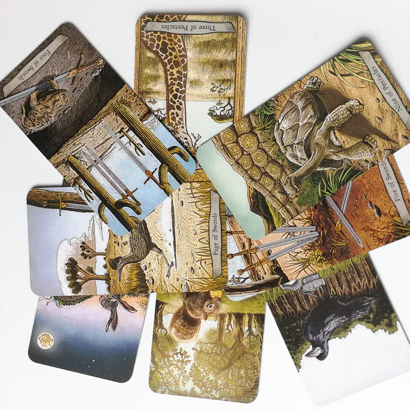 Animal-Totem-Tarot-Cards-Funny-Board-Game-Deck-Spanish-divination-game-78-Cards