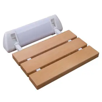 

Beech Panel Folding Wall Chair Bathroom Folding Chair Change Shoe Chair Wallboard Bathroom Stand Come In And Change S