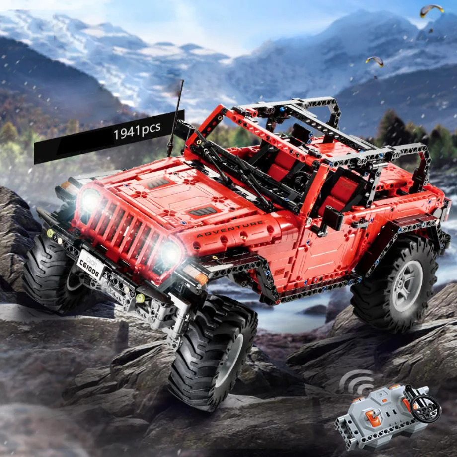 Технические Монстры Orv строительный блок Jeeps Wrangler радио 2,4 ГГц Дистанционное управление автомобиль кирпич игрушечный Радиоуправляемый автомобиль с фотографией для мальчиков (art.: 3920c446a5ccd) - 3920c446a5ccd