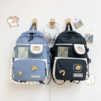 

2020 new nylon fabric student schoolbag casual cartoon mesh backpack fashion campus backpack