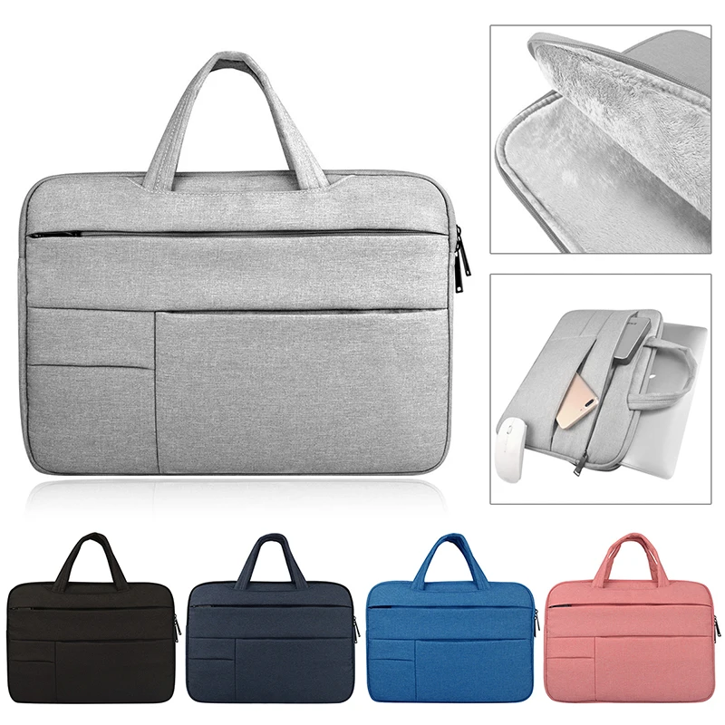 

2019 Practical Casual Laptop Sleeve Case Bag For Notebook Air 11 Air 13 Pro13 Pro15 New Retina Cover Laptop Handbag Solid Color