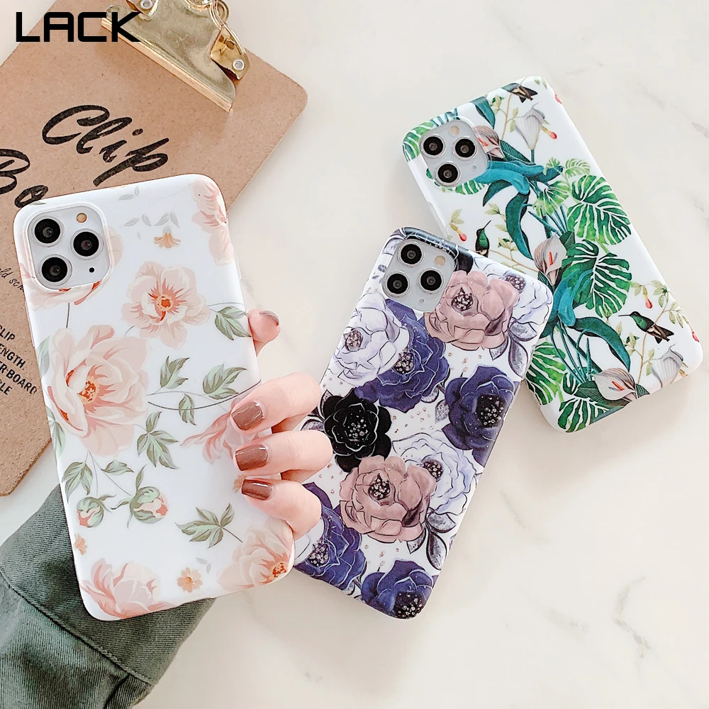 Чехол для телефона LACK в стиле ретро с розовыми цветами iphone 12 Pro mini XR X XS 11Pro Max 7 8 Plus