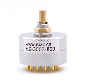 

1pc EIZZ 3 Way 3 Positions Rotary Switch Signal Source Selector Aluminum Shielded 12 Gold Plated Copper Pins Hifi Audio AMP+PCB