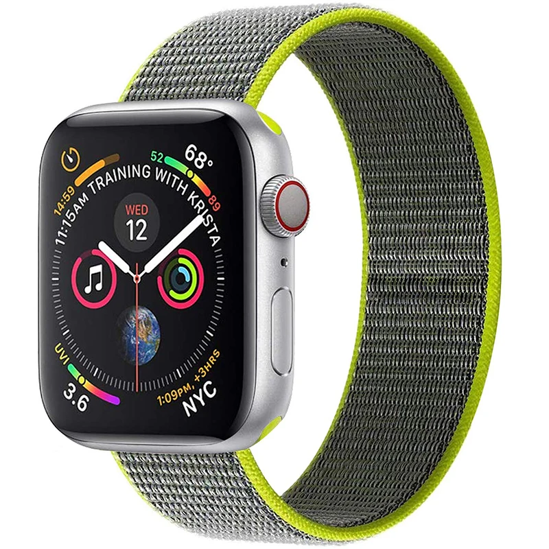 Ремешок для Apple Watch 44 мм 40 мм ремешок из нейлона iWatch Correa Series 5 4 3 2 Sport Loop 42 мм 38 мм браслет ремешок для часов аксессуары Новинка - Цвет ремешка: 2 Flsh