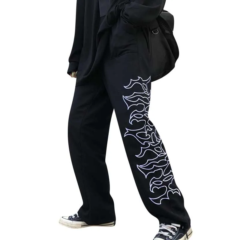 NiceMix хип хоп джоггеры с эластичной резинкой на талии брюки модные брюки с вышивкой мужские Новые Осенние Летние повседневные спортивные брюки