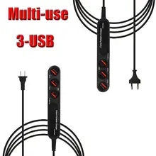 Высокое качество 1 шт. многоцелевого использования 3-USB Мощность Зарядное устройство Выход Порты дорожное настенное зарядное концентратор Мощность переходник с гнездом для зарядного устройства EU/US вилка
