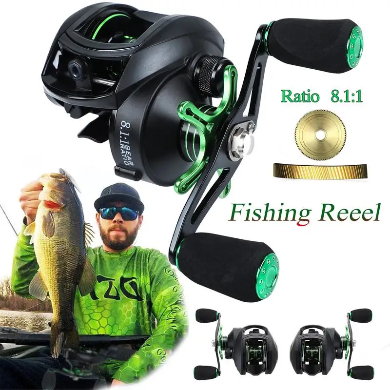

Q&L 12+1BB 8.1:1 8kg Carretilha de pesca New low profile reel bait casting Fishing reel baitcasting Fishing reels