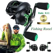 Q& L 12+ 1BB 8,1: 1 8кг Carretilha de pesca новая Низкопрофильная катушка для наживки, Рыболовная катушка, рыболовные катушки