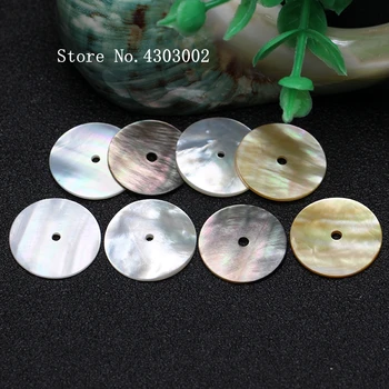 

50pcs/lot 20mm Natural Round Disk Mother of Pearl shell for DIY Jewelry Round Slice cut MOP mother of Pearl shell for