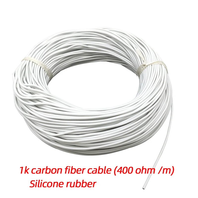 1K 400ohm 1K 2K 3K 6K силиконовый резиновый изолированный инфракрасный, проходящий под полом система отопления теплый пол провод, углеродное волокно пол нагревательный кабель - Цвет: 1K 400ohm