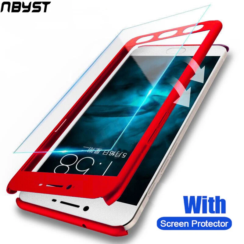 

360 Degree Full Protection Case For XiaoMi RedMi 4A 4X 5 6 6A 7 NOTE4 4X 5 5A 7 6 PLUS Prime PRO MI 5X 6X A2 8 9 SE LITE Glass