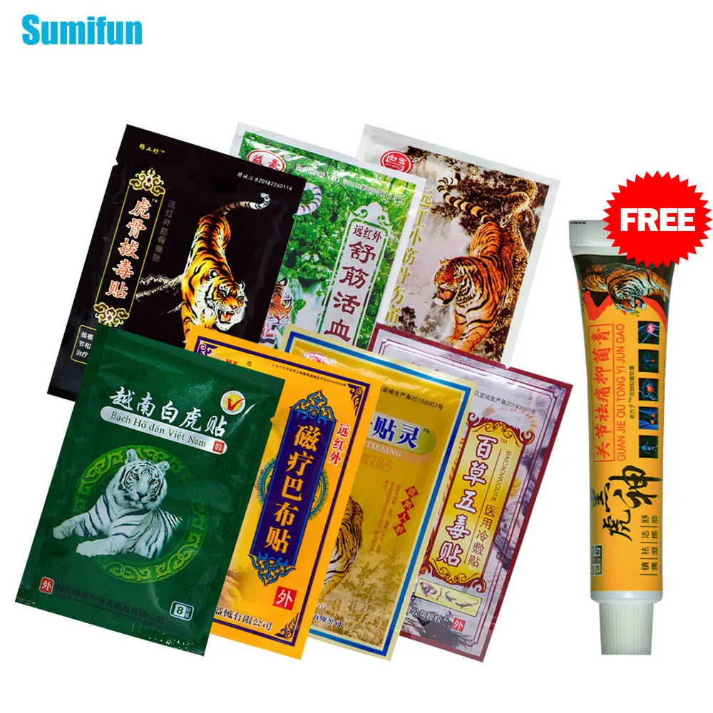 

8Pcs/bag of Seven Types Tiger Balm Get 1 Free Pain Relief Ointment For Orthopedic Knee/Neck/Back Arthritis Joint Rheumatism Pain