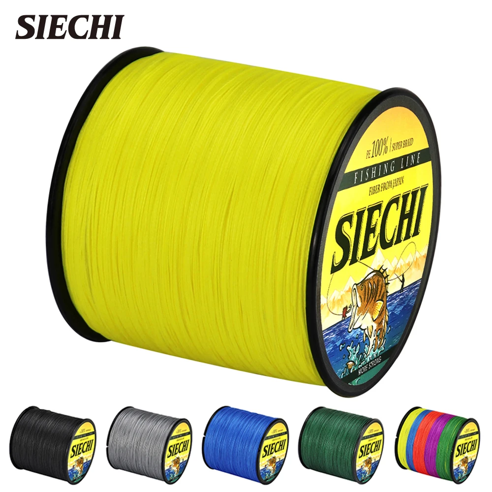 500M Braided Fishing Line 4 Strands Multifilament PE Saltwater Line 40lb Yellow 