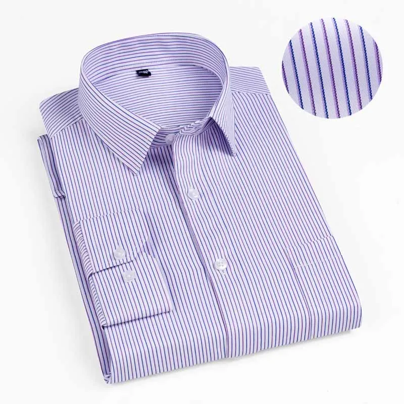 Новинка, осенняя мужская рубашка размера плюс, приталенная, 45% хлопок, Клетчатая Мужская одежда, рубашки с длинным рукавом, мужская повседневная рубашка в деловом стиле - Цвет: A39