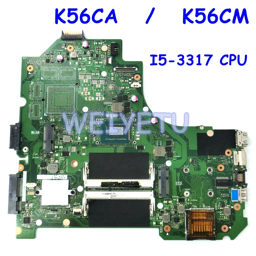 K56CA i5-3317 Процессор материнская плата для ноутбука ASUS A56C K56C K56CM K56CA S550C материнская плата для ноутбука REV 2,0 Тесты работы