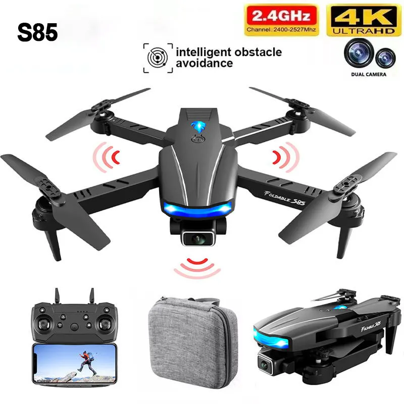 Мини-Дрон S85 с камерой 4K HD Wi-Fi ИК-подсветкой | Игрушки и хобби