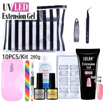 

10pcs/kit Nail Extension polygel Set Gel Polish Lamp Nail Brush Nail Base manicure Electric Nail Drill Manicure Sets Nail Tool