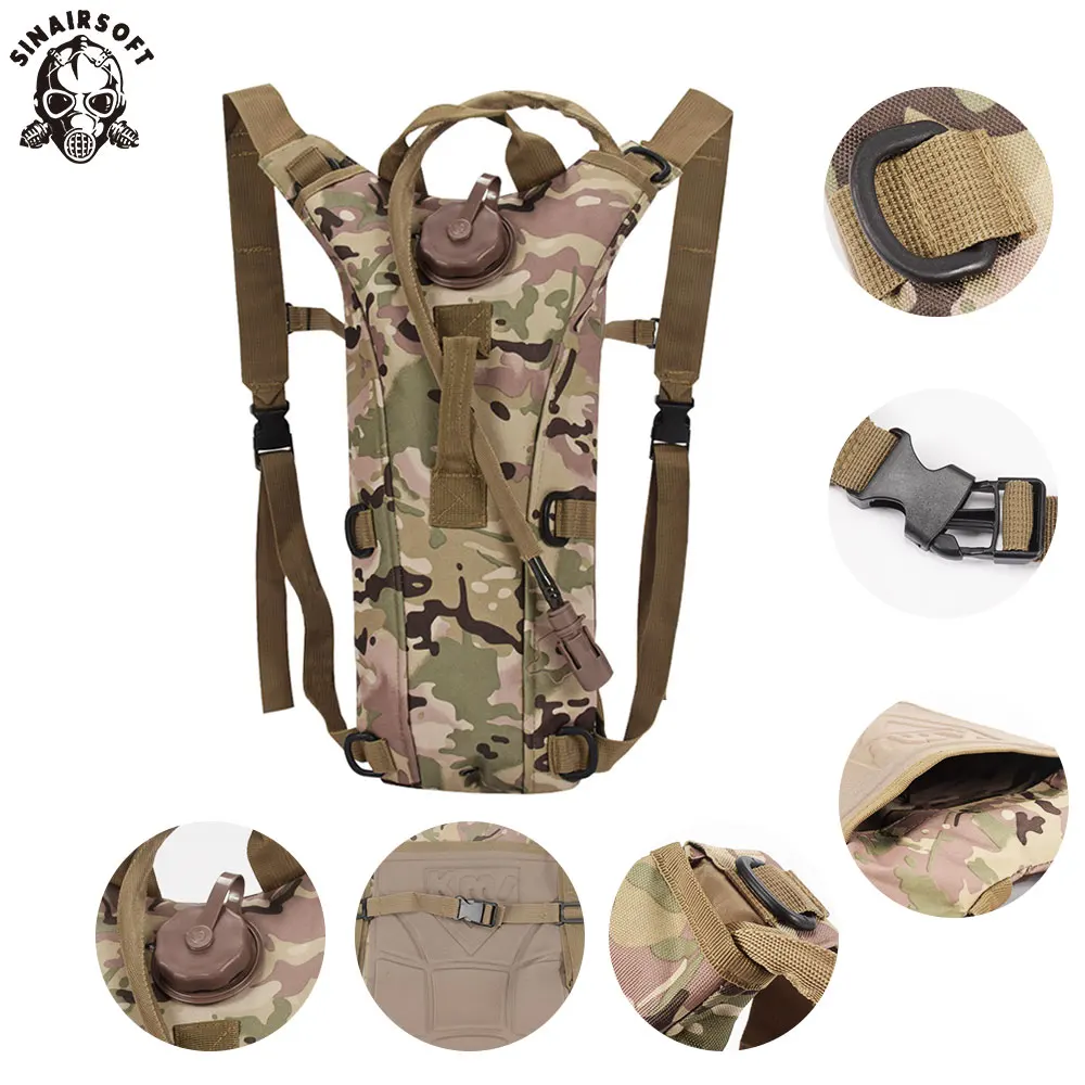 SINAIRSOFT 3L Тактический гидратационный Рюкзак Molle военный походный нейлоновый верблюжий водный мочевой пузырь сумка LY0030