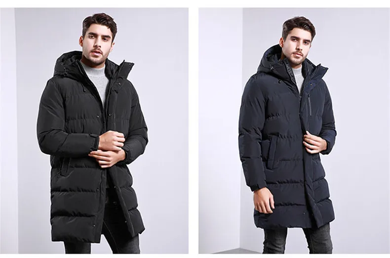 Couple parkas 90% white duck down jacket men women coat casual parkas male black color hooded winter down long jacket outdoor