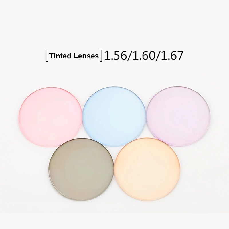 Single Vision Solid and Gradient Tinted Lenses for Men and Women Optical Prescription Tinted Glasses Lenses 1.56/1.61/1.67