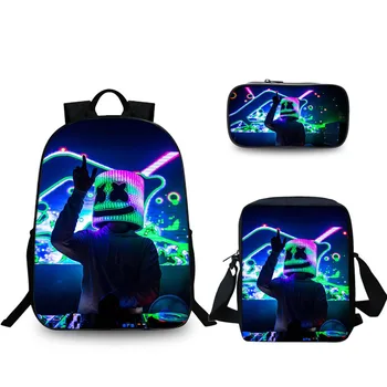 

3PCS Backpack school Pencil Case Shoulder Waterproof School Bag Student Backpacks Laptop Travel Bag Birthday Gifts