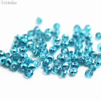 

Isywaka Ran lake blue Colors 3x4mm 145pcs Rondelle Austria faceted Crystal Glass Beads Loose Spacer Round Beads Jewelry Making