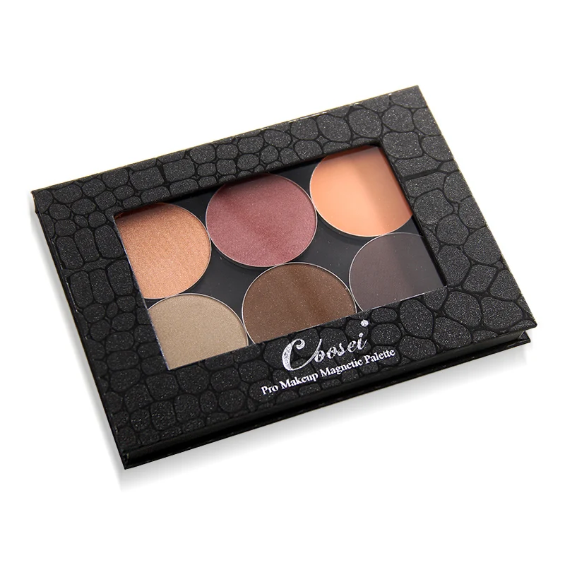 

4 Different Size Magnetic Eyeshadow Palette,Crocodile Black Blank Pattern,Professional Naked Makeup Stroage.