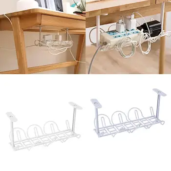 

1PCS Socket Storage Rack Plug Wire Organizer Holder Table Bottom Power Cable Shelf Strong Adhesive Hanging Basket Storage Rack