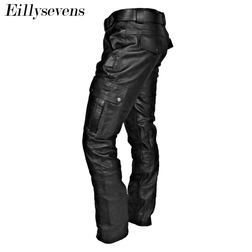 side lace up leather pants