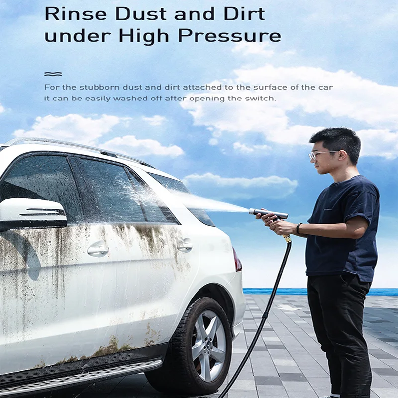 Car Washer Washing Gun High Pressure Hose Cleaner Cars Sprayer Nozzle Magic Flexible Hose Auto Water Power Garden Water Jet