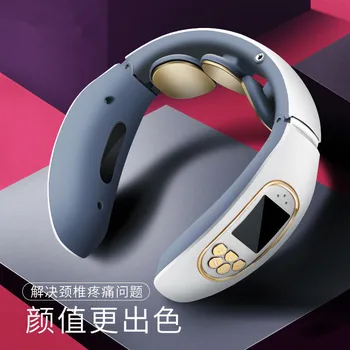 

3-Head Neck Massager Household Electric Smart Pulse Physiotherapy Electromagnetic Kneading jing zhui yi Neck and Shoulder Massag