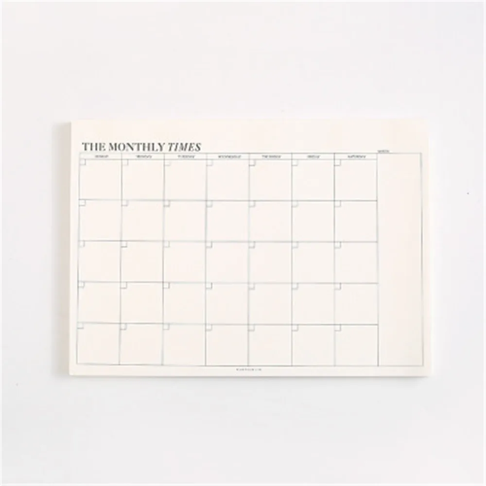 Simple Grid Planner Notepad Weekly Monthly Diary Agenda Memo Pads Work Learn Organizer Planner Office Supplies 24.5x17.5cm